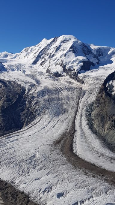 Blick vom Gornergrat auf die Schweizer 4000er